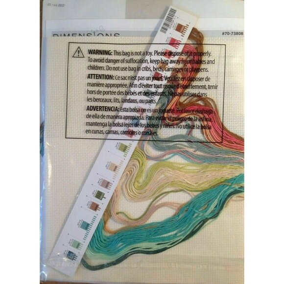 Cross Stitch Kit Dimensions Celebrating Anniversary Record Counted Wedding 12x9" - Picture 3 of 4